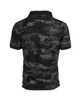 Polo tactique Mil-Tec en coton piqué prélavé à col boutonné et fentes latérales