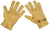 Gants en cuir Western MFH entièrement doublés à cordon de serrage au poignet