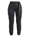 Pantalon cargo femme Mil-Tec en polyester-coton à taille haute et ceinture amovible