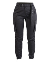 Pantalon cargo femme Mil-Tec en polyester-coton à taille haute et ceinture amovible