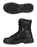 Chaussures d'intervention Mil-Tec Patrol cuir et polyester glissière intérieure 9 œillets