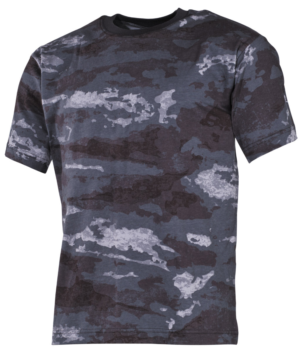 T-shirt US manches courtes MFH 170 g/m² coton à impression réactive col renforcé