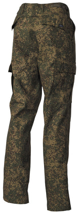 Pantalon de combat US BDU MFH motif AT-digital à glissière polycoton 65/35 six poches