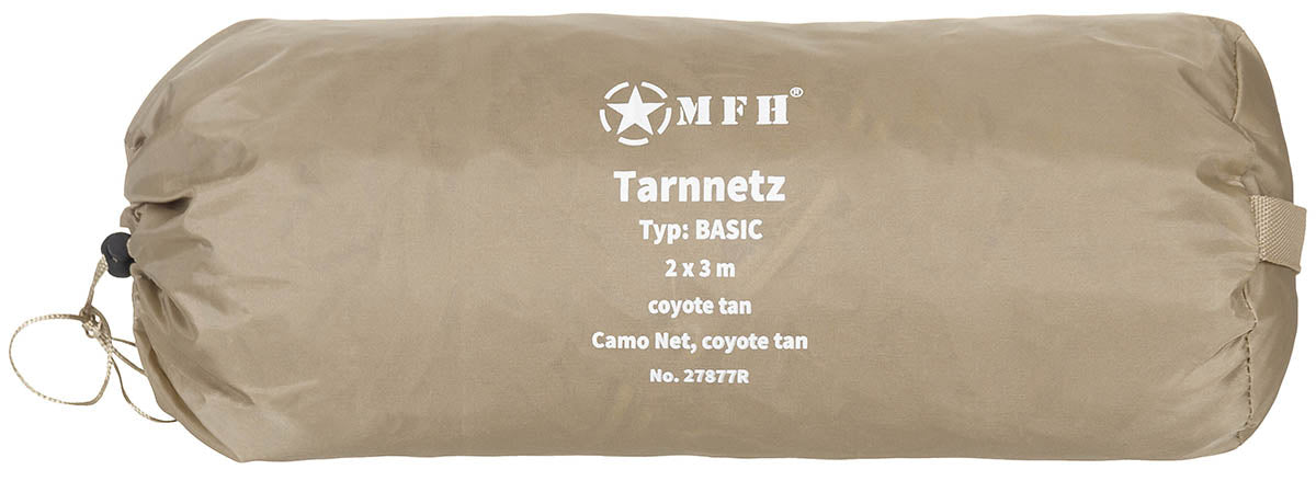 Filet de camouflage Basic MFH 2 x 3 m en polyester enduit polyacrylate