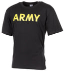 T-shirt imprimé Army MFH en coton 170 g/m² col rond renforcé jersey simple