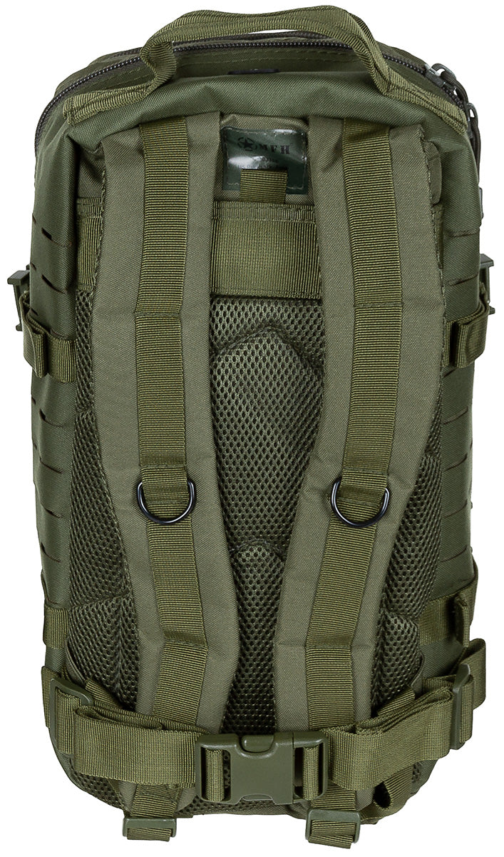 Sac à dos d'assaut MFH US Assault I Laser 30 L à découpe laser et ceinture ventrale