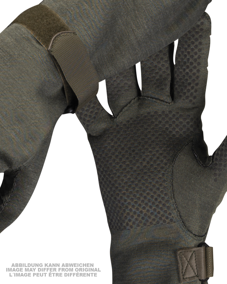 Gants de pilote de la Bundeswehr en Nomex à paume antidérapante, dépôt ancien