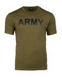 T-shirt Mil-Tec imprimé ARMY en coton et viscose, jersey simple 145 g/m²