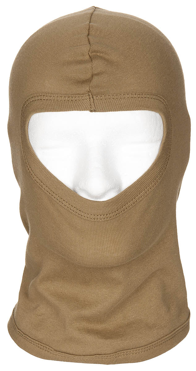 Cagoule fine 1 trou MFH en jersey de coton élastique à bord oculaire fini