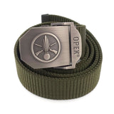 Ceinture OPEX à boucle acier gravée Infanterie sangle nylon 130 x 3,5 cm taille unique