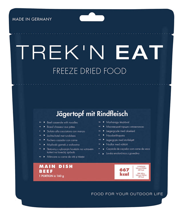 Ration lyophilisée Trek'n Eat plat chaud complet à réhydrater plusieurs recettes