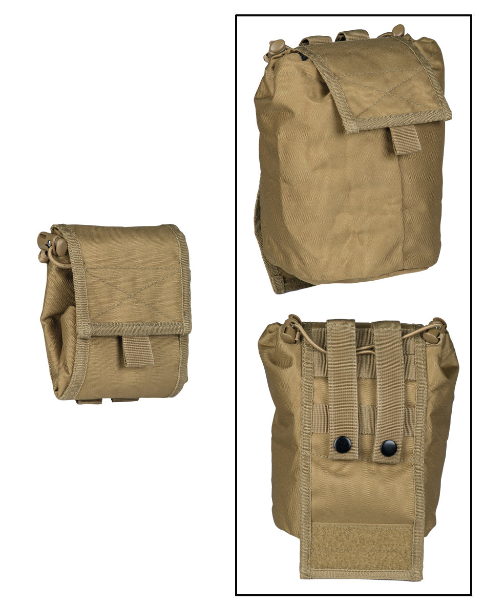 Pochette fourre-tout pliable Mil-Tec en polyester format replié 11 x 4 x 13 cm MOLLE