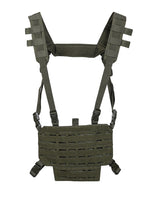 Gilet chest rig Mil-Tec allégé en polyester à platine auto-agrippante découpée au laser
