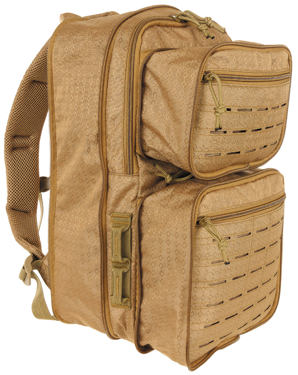 Sac à dos compressible MFH Compress OctaTac 7 à 15 L avec supports découpe laser