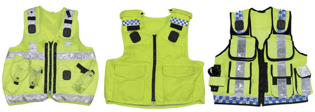 Gilet de signalisation britannique, surplus d'occasion pour le terrain, lot de 5