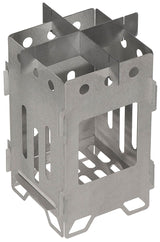 Réchaud Hobo Fox Outdoor en acier inoxydable à assemblage sans outil, deux formats