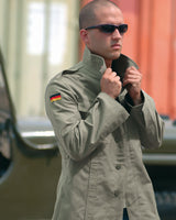 Veste de combat Mil-Tec Bundeswehr en coton moleskine avec pattes d'épaule boutonnées