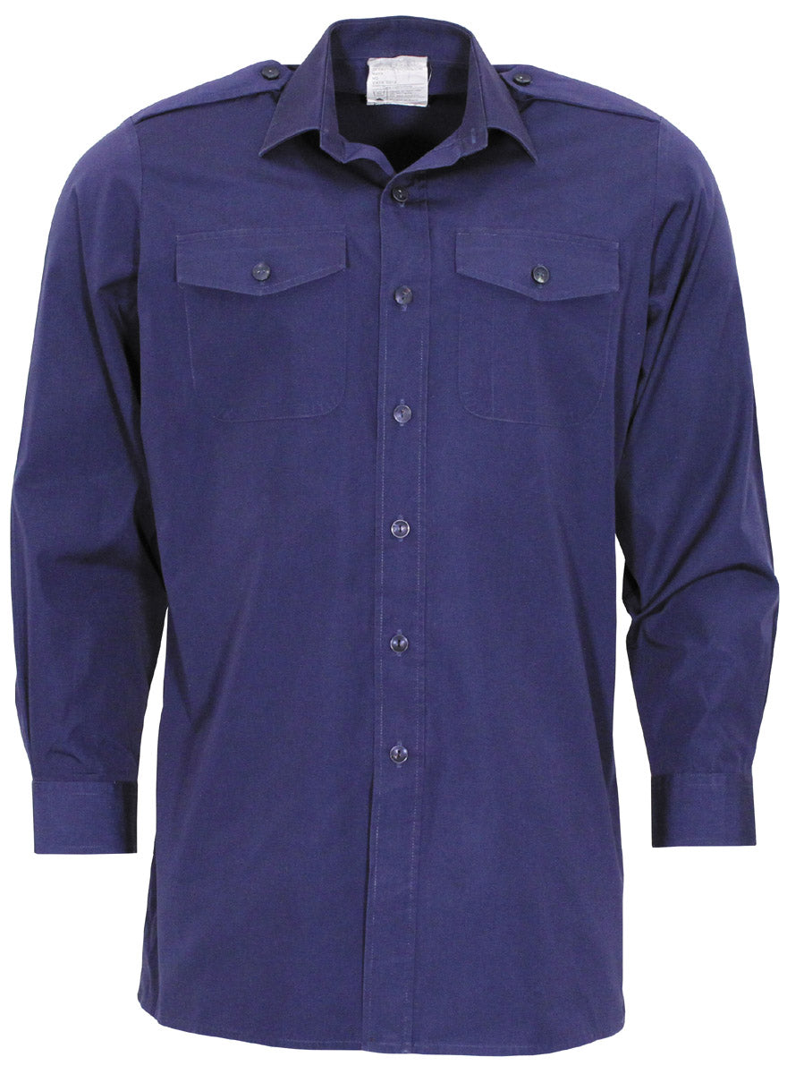 Chemise de campagne britannique à manches longues, surplus d'occasion, lot de 10