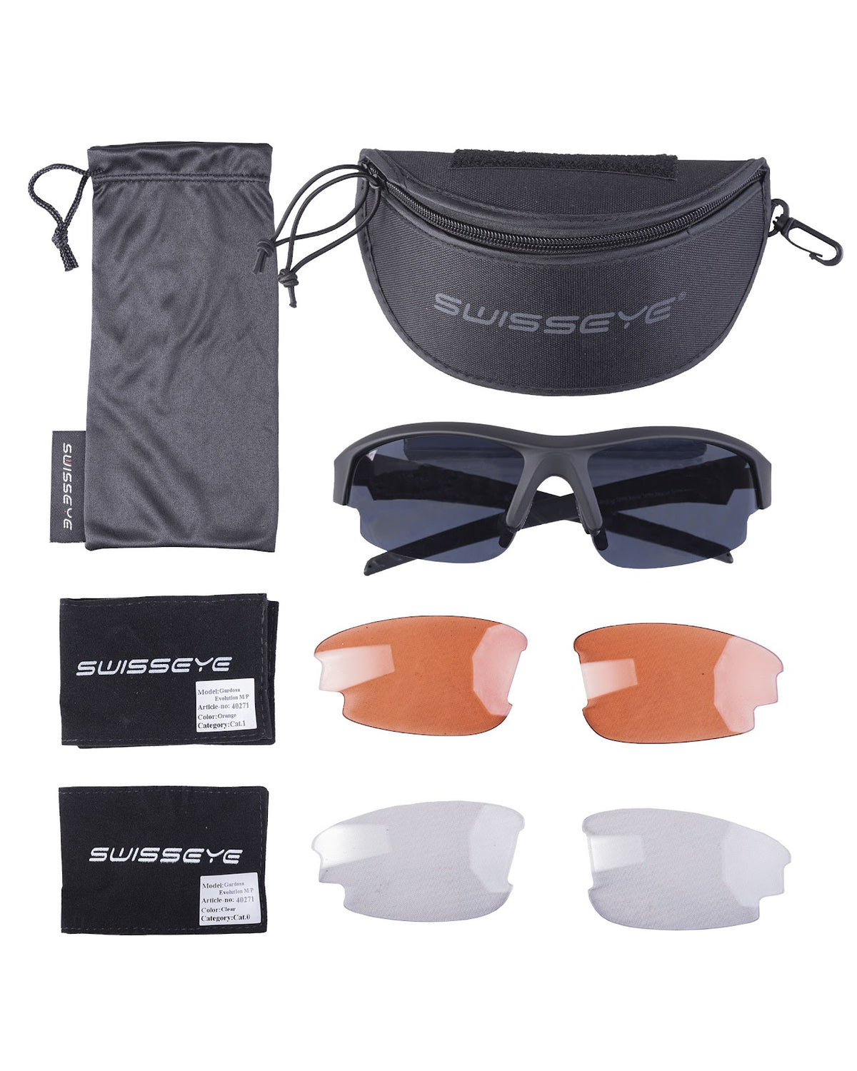Lunettes de protection Swiss Eye Gardosa balistiques polycarbonate STANAG 2920 avec étui