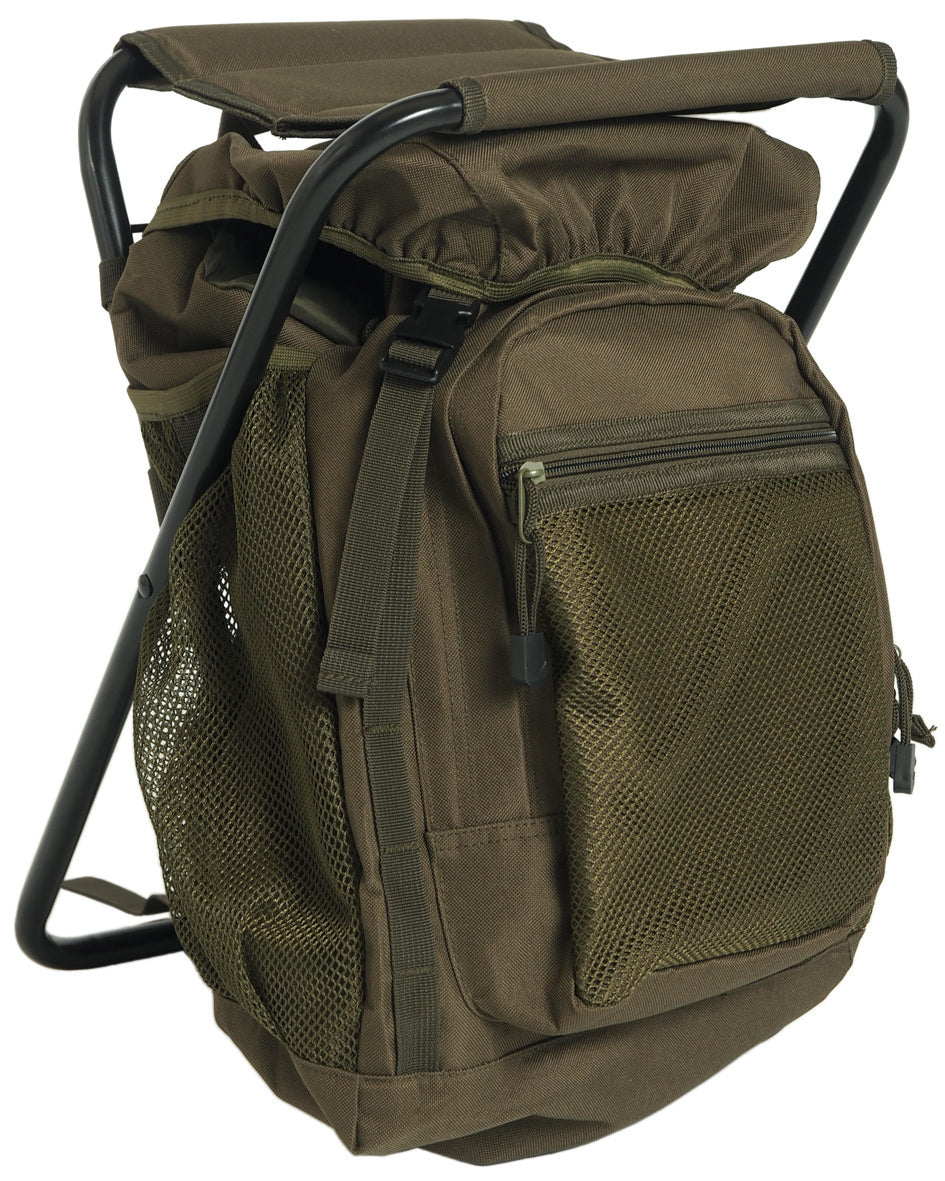 Sac à dos d'observation Mil-Tec 20 L en polyester avec siège pliant acier 120 kg