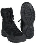 Chaussures d'intervention Mil-Tec Patrol cuir et polyester glissière intérieure 9 œillets