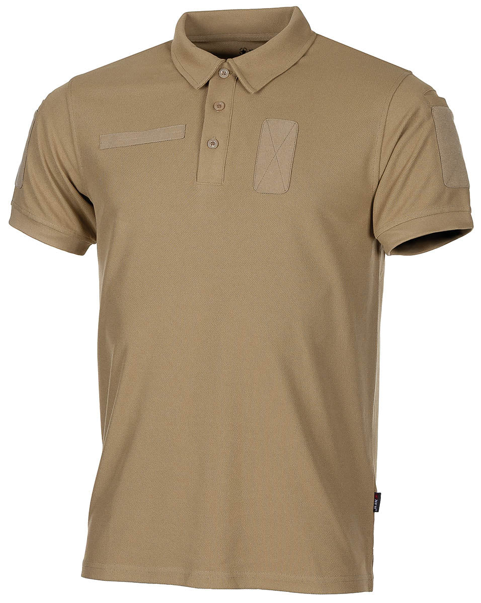 Polo Tactical MFH en polyester à fibres Coolmax avec deux poches de bras