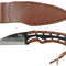 Couteau à lame fixe Büffel II Fox Outdoor lame 7,5 cm manche cuir et gaine cuir