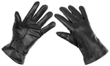 Gants en cuir MFH de type BW légèrement doublés à patte de serrage au poignet