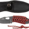 Couteau à lame fixe Redrope Fox Outdoor lame 7,5 cm manche tressé et fourreau