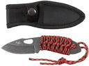 Couteau à lame fixe Redrope Fox Outdoor lame 7,5 cm manche tressé et fourreau