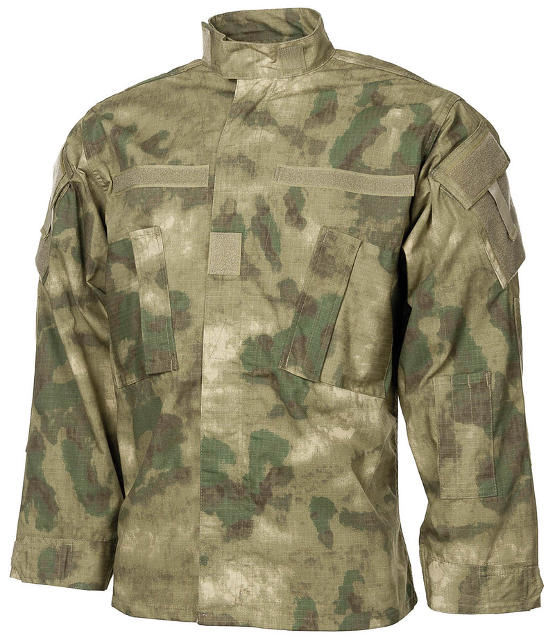 Veste de combat US ACU MFH Rip Stop 100 % coton col montant et poches de manche