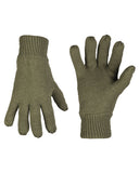 Gants d'hiver Mil-Tec en maille acrylique doublés Thinsulate avec poignet élastique