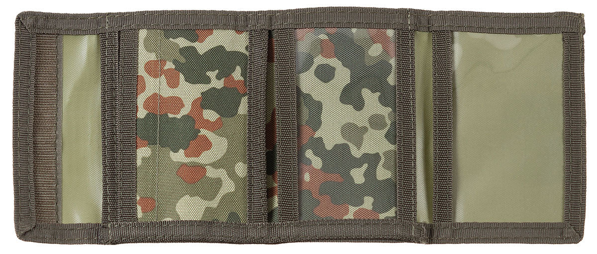 Portefeuille type BW MFH 14,5 x 10 cm avec deux pochettes porte-cartes et insigne