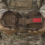 Pochette médicale détachable Cordura 600D ouverture à plat 17 x 13 x 7 cm