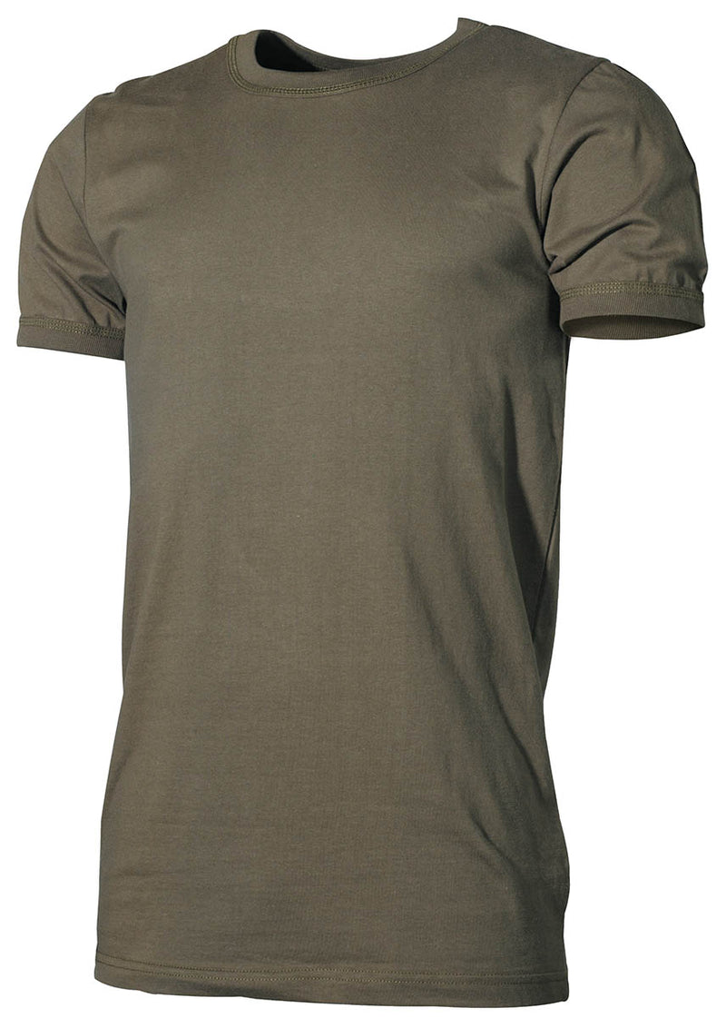 Maillot de corps BW MFH manches courtes en coton 190 g/m² bords côtes