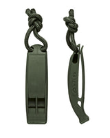Sifflet Tactical MOLLE Mil-Tec en polyoxyméthylène, lot de deux avec cordon, EN ISO 12402-8
