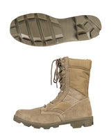 Chaussures de combat zone chaude Mil-Tec en Cordura et cuir semelle caoutchouc