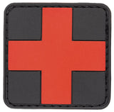 Écusson FIRST AID MFH auto-agrippant 3D 5 x 5 cm en caoutchouc moulé