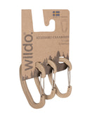 Lot de 3 mousquetons d'accessoire Wildo en polyoxyméthylène charges 35 et 50 kg