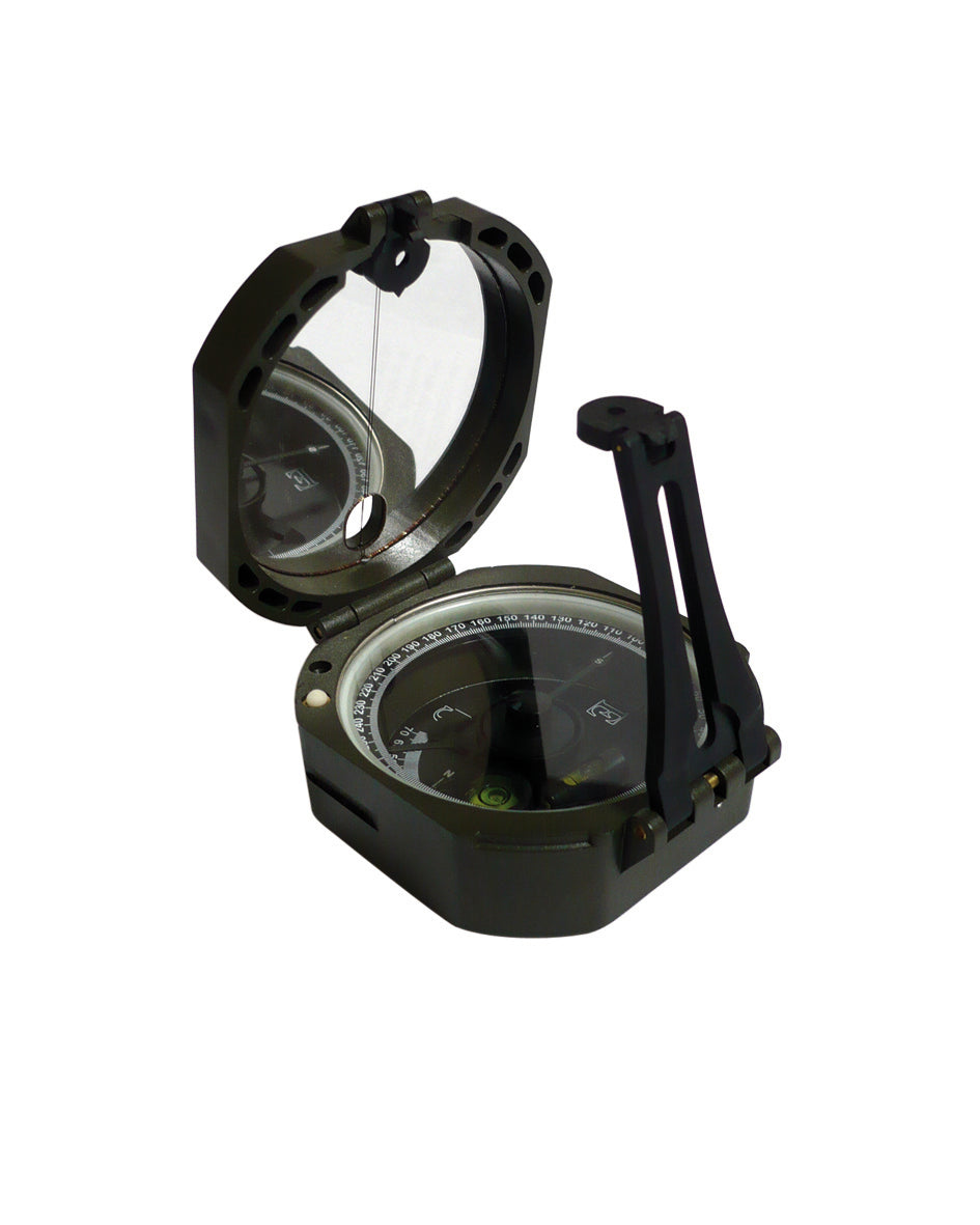 Boussole d'artillerie type M2 Mil-Tec boîtier plastique 7 x 7 cm deux niveaux à bulle