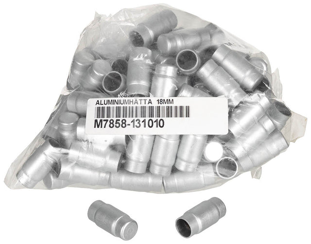 Capsules en aluminium suédoises de 18 mm, surplus comme neuf pièce de dotation revendue en lot