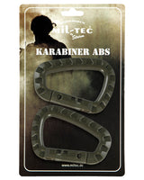 Paire de mousquetons d'accessoire Mil-Tec en ABS 8,3 cm pour sangle et ceinturon