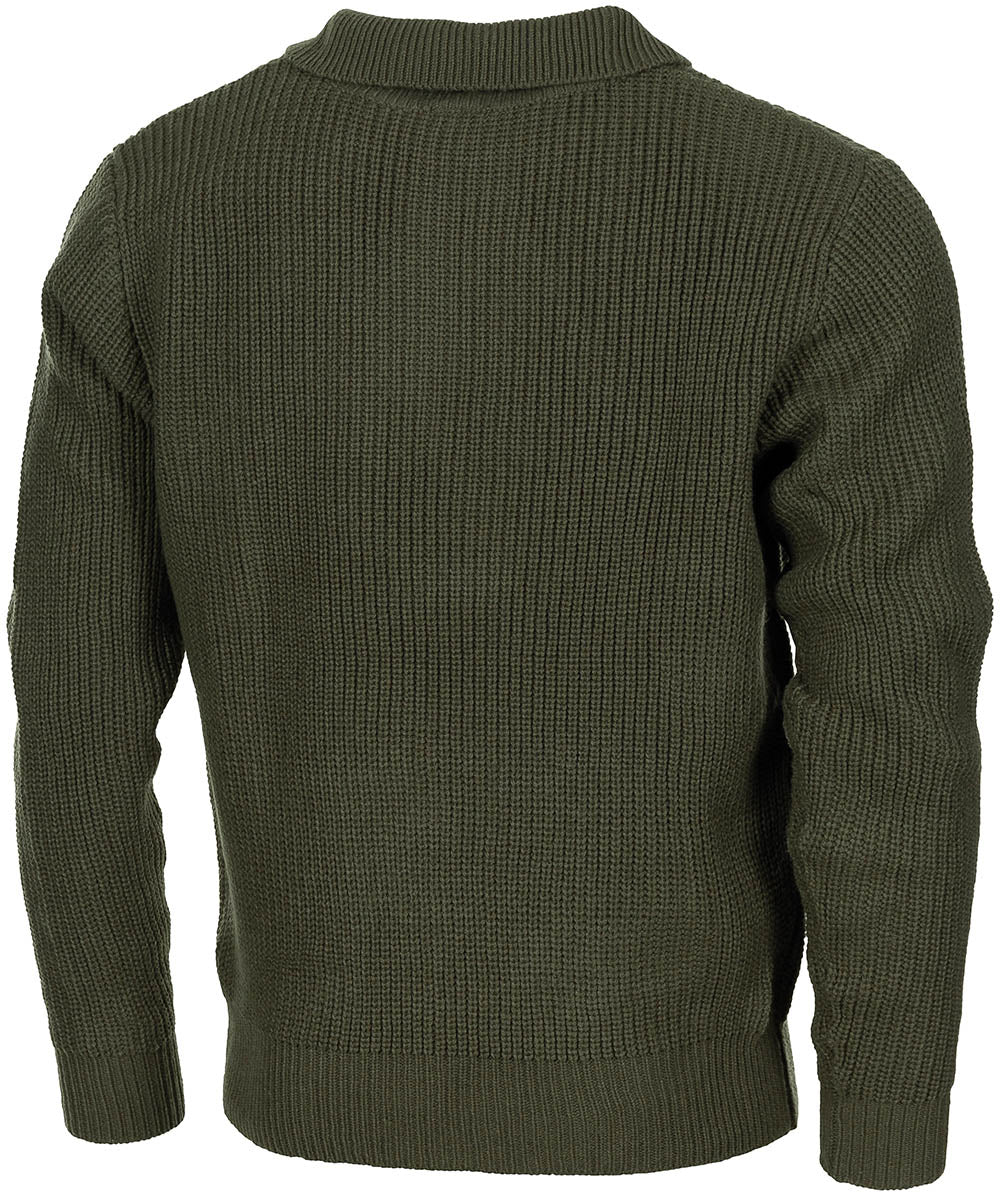 Pull MFH Troyer en grosse maille acrylique à glissière dissimulée au col