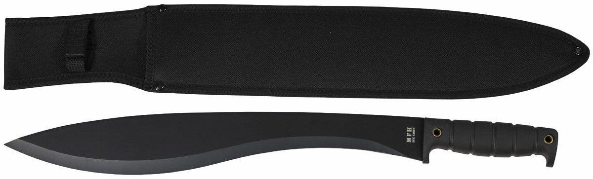 Machette Taifun MFH lame acier 3Cr13 de 42 cm manche caoutchouc avec étui