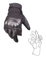 Gants tactiques Mil-Tec Gen. II en cuir de chèvre avec coque carbone aux articulations