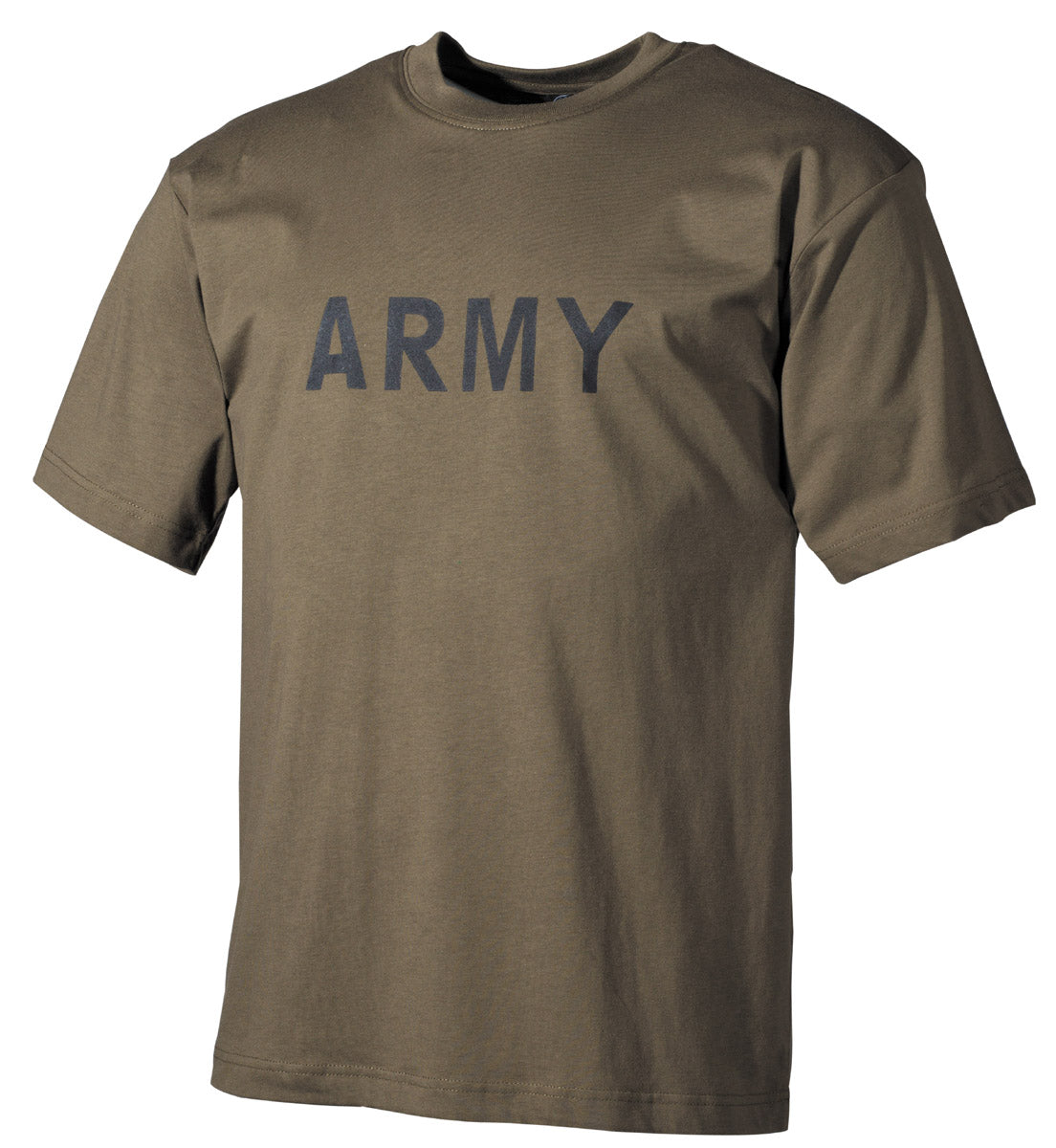 T-shirt imprimé Army MFH en coton 170 g/m² col rond renforcé jersey simple