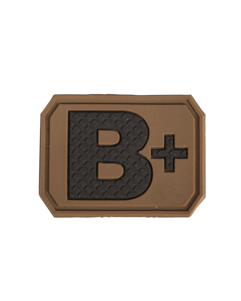 Patch groupe sanguin B positif Mil-Tec en PVC 3,8 x 2,8 cm à dos auto-agrippant