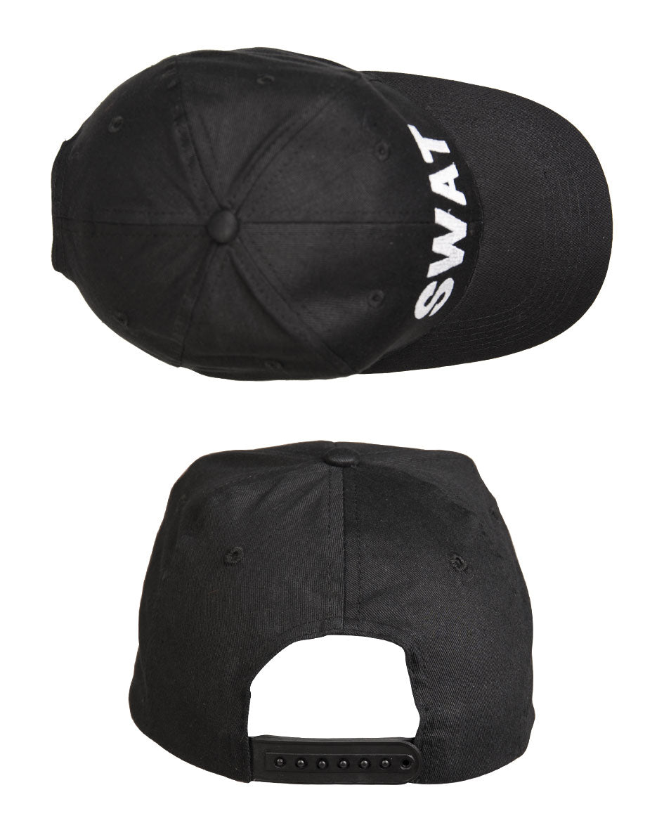 Casquette de baseball Mil-Tec en coton marquage SWAT brodé et tour de tête réglable