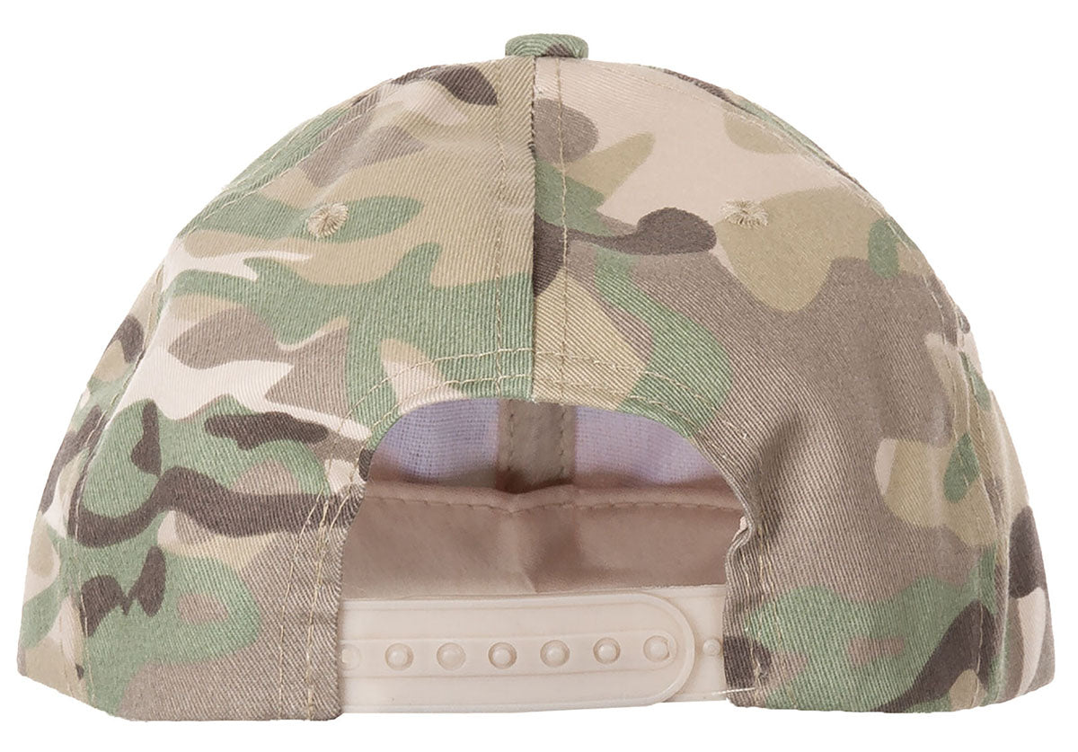 Casquette enfant MFH à visière préformée surpiquée, taille réglable et six aérations