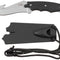 Couteau à lame courbe Fox Outdoor coupe-sangle 8,3 cm gaine à sifflet intégré